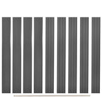 WPC Fence Set 3 Square 531x187 cm Grey
