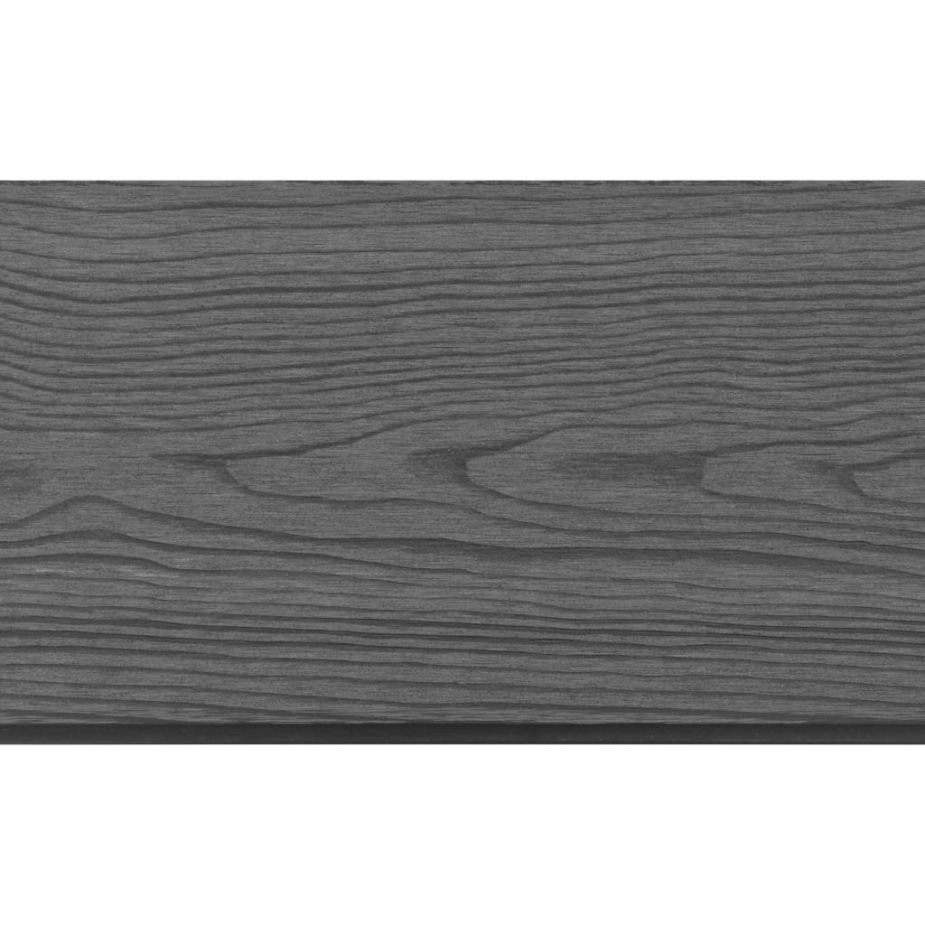 WPC Fence Set 4 Square 705x187 cm Grey