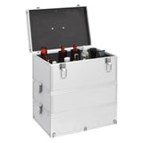 Make-up Case 37x24x40 cm Silver Aluminium - Front View