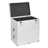 Make-up Case 37x24x40 cm Silver Aluminium - Top-Down View