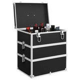 Make-up Case 37x24x40 cm Black Aluminium - Front View