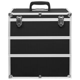 Make-up Case 37x24x40 cm Black Aluminium - Side View