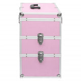 Make-up Case 37x24x40 cm Pink Aluminium - 45-Degree Angle