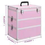Make-up Case 37x24x40 cm Pink Aluminium - Extra Image