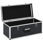 Storage Cases 2 pcs Black Aluminium