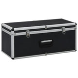 Storage Cases 3 pcs Black Aluminium - Side View
