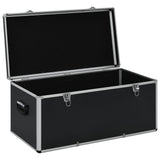 Storage Cases 3 pcs Black Aluminium - Low Angle