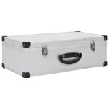 CD Case for 80 CDs Aluminium ABS Silver - Front View