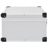 CD Case for 80 CDs Aluminium ABS Silver - Top-Down View