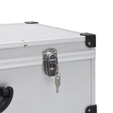 CD Case for 80 CDs Aluminium ABS Silver - Low Angle