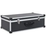 CD Case for 80 CDs Aluminium ABS Black - Front View