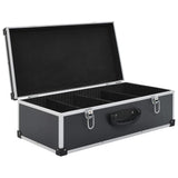 CD Case for 80 CDs Aluminium ABS Black - 45-Degree Angle