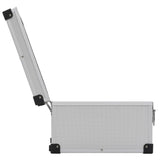 CD Case for 60 CDs Aluminium ABS Silver - Rear View