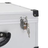 CD Case for 60 CDs Aluminium ABS Silver - Low Angle