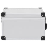 CD Case for 40 CDs Aluminium ABS Silver - Top-Down View