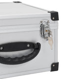 CD Case for 40 CDs Aluminium ABS Silver - Low Angle