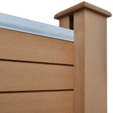 WPC Fence Set 5 Square 879x187 cm Brown