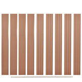 WPC Fence Set 7 Square 1227x187 cm Brown