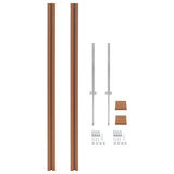 WPC Fence Set 7 Square 1227x187 cm Brown