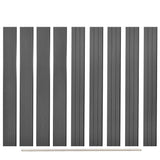 WPC Fence Set 7 Square 1227x187 cm Grey