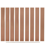 WPC Fence Set 8 Square 1401x187 cm Brown