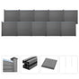 WPC Fence Set 10 Square 1749x187 cm Grey