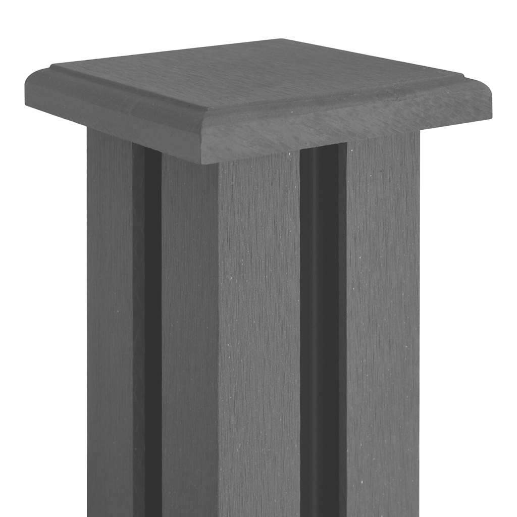 WPC Fence Set 10 Square 1749x187 cm Grey