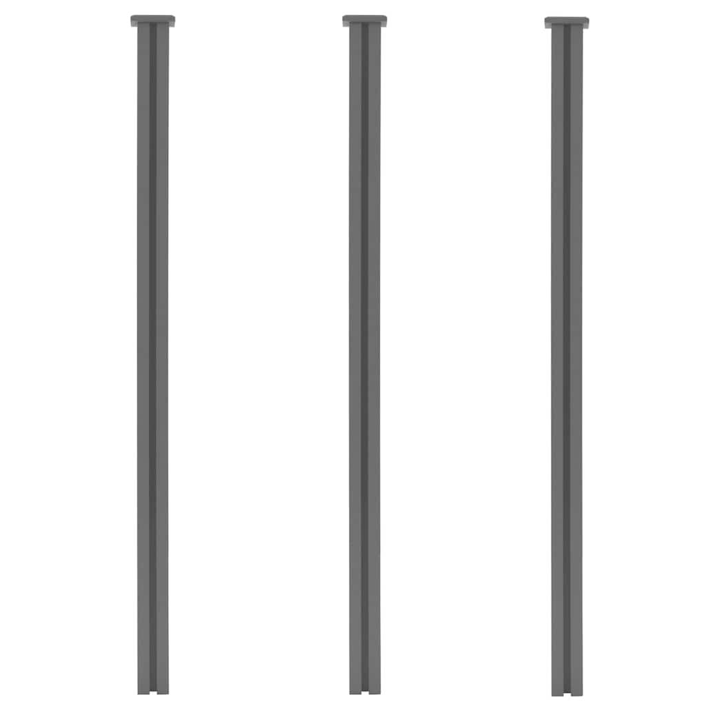WPC Fence Set 10 Square 1749x187 cm Grey
