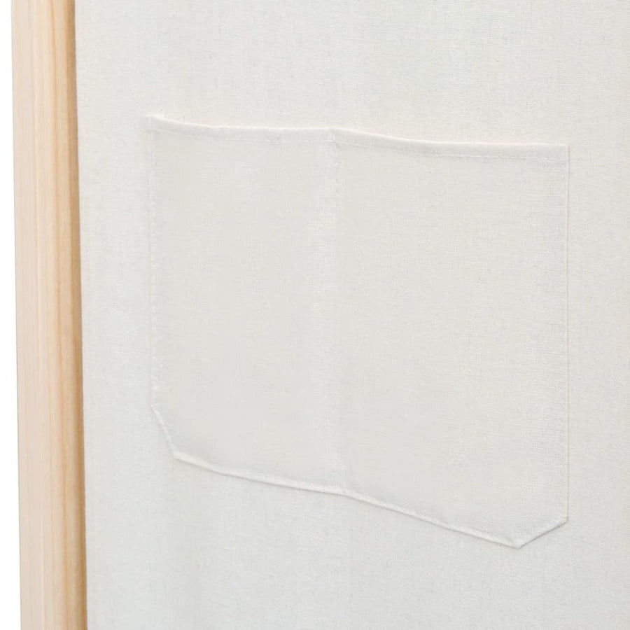 4-Panel Room Divider Cream 160x170x4 cm Fabric