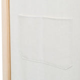 6-Panel Room Divider Cream 240x170x4 cm Fabric - Close-Up Angle