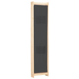 3-Panel Room Divider Grey 120x170x4 cm Fabric - Top-Down View