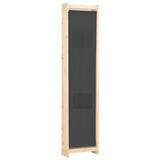 4-Panel Room Divider Grey 160x170x4 cm Fabric - Top-Down View