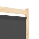4-Panel Room Divider Grey 160x170x4 cm Fabric - Rear View