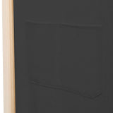 4-Panel Room Divider Grey 160x170x4 cm Fabric