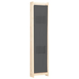 5-Panel Room Divider Grey 200x170x4 cm Fabric - Top-Down View