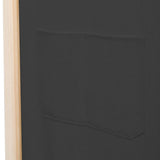 5-Panel Room Divider Grey 200x170x4 cm Fabric