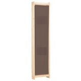 3-Panel Room Divider Brown 120x170x4 cm Fabric - Top-Down View