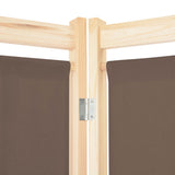 3-Panel Room Divider Brown 120x170x4 cm Fabric - 45-Degree Angle