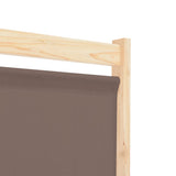3-Panel Room Divider Brown 120x170x4 cm Fabric - Rear View