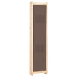 4-Panel Room Divider Brown 160x170x4 cm Fabric
