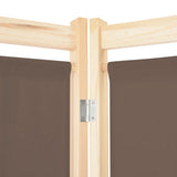 4-Panel Room Divider Brown 160x170x4 cm Fabric - 45-Degree Angle