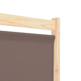4-Panel Room Divider Brown 160x170x4 cm Fabric - Rear View