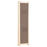 5-Panel Room Divider Brown 200x170x4 cm Fabric - Top-Down View