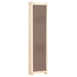 6-Panel Room Divider Brown 240x170x4 cm Fabric - Top-Down View