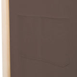 6-Panel Room Divider Brown 240x170x4 cm Fabric