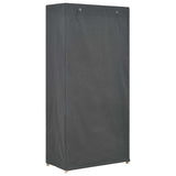 3-Tier Wardrobe Grey 79x40x170 cm Fabric - Side View