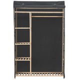 Wardrobe Grey 110x40x170 cm Fabric - Front View