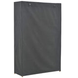 Wardrobe Grey 110x40x170 cm Fabric - Side View