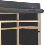 Wardrobe Grey 110x40x170 cm Fabric - Top-Down View