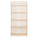 Wardrobe White 79x40x170 cm Fabric